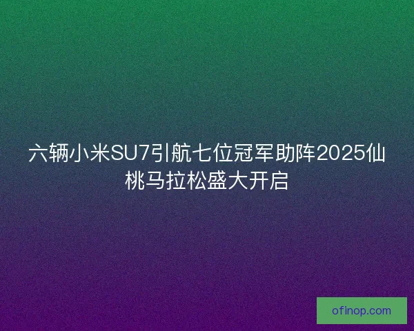 六辆小米SU7引航七位冠军助阵2025仙桃马拉松盛大开启